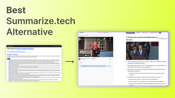 Summarize.tech 替代方案：更智能、更简洁、更快